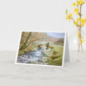 外国の強盗橋 カード (黄色い花)