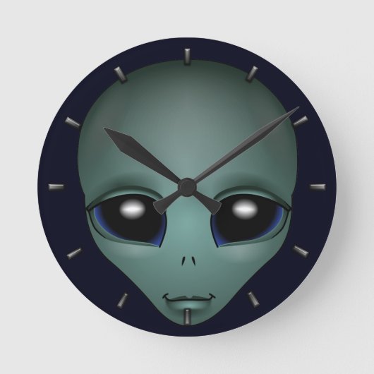 外国の時計とギフトの外国の装飾のエイリアンのギフト ラウンド壁時計 (正面)