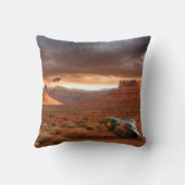 外国の期待の救助の砂漠のUFOの衝突 クッション (裏面)