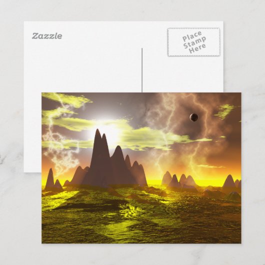 外国の海 ポストカード (正面/裏面)