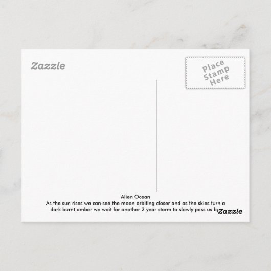 外国の海 ポストカード (裏面)