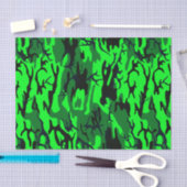 外国の緑の迷彩柄 薄葉紙 (クラフト)