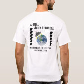 外国の避難者のTシャツを拒否して下さい Tシャツ (裏面)