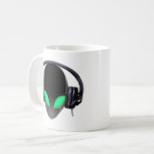 外国の音楽愛好者DJ -滑らかなクジラ目の動物 コーヒーマグカップ (正面左)