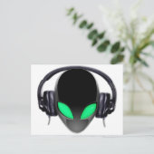 外国の音楽愛好者DJ -滑らかなクジラ目の動物 ポストカード (スタンド正面)