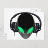 外国の音楽愛好者DJ -滑らかなクジラ目の動物 ポストカード (正面/裏面)