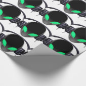 外国の音楽愛好者DJ -滑らかなクジラ目の動物 ラッピングペーパー (角)