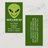 外国の顔ビジネス-プロフィールカード 名刺 (正面/裏面)