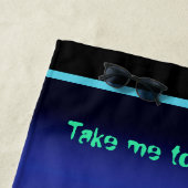 外国カスタムなビーチタオルはあなたのパーティーに私を連れて行きます ビーチタオル (インサイチュ)