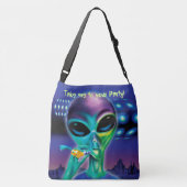 外国トートバックはあなたのパーティーに私を連れて行きます クロスボディバッグ (裏面)