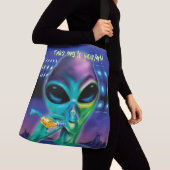 外国トートバックはあなたのパーティーに私を連れて行きます クロスボディバッグ (クローズアップ)