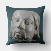 外国人の磨かれた砂岩頭部、Sarnath、第3 クッション (裏面)