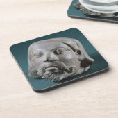 外国人の磨かれた砂岩頭部、Sarnath、第3 コースター (左側)