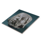 外国人の磨かれた砂岩頭部、Sarnath、第3 タイル (側面)