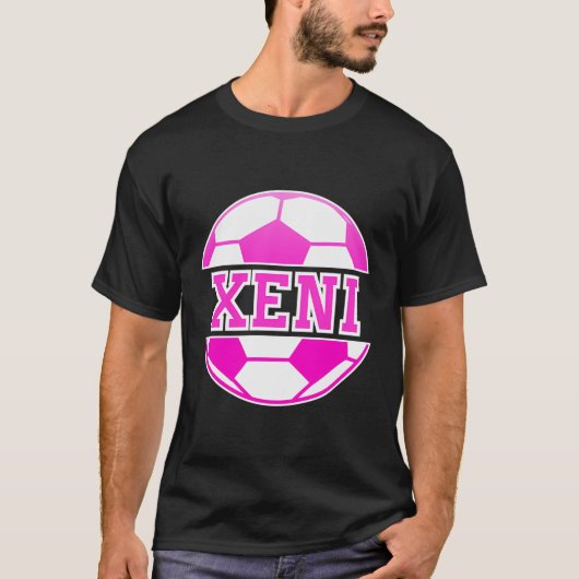 外国人名女子サッカー遊サッカースポーツファンバ Tシャツ (正面)