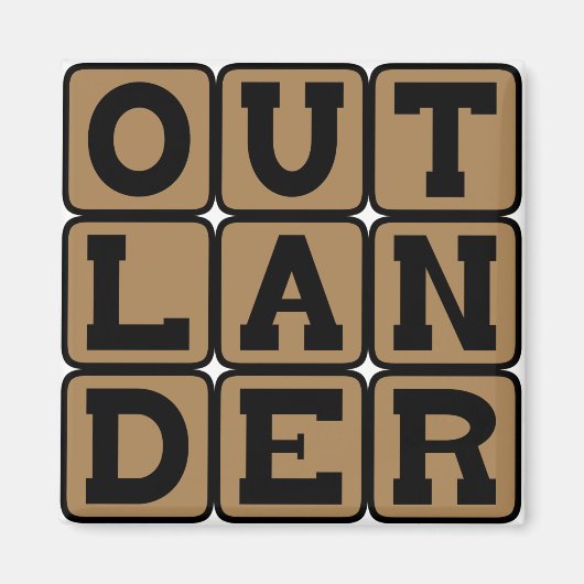 外国人、外国人、見知らぬ人 マグネット (正面)