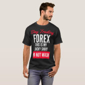 外国為替と株式取引でドルを稼ぐ Tシャツ (正面フル)