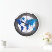 外国為替は時間帯の時計GMTを販売します+1 hr ラージ壁時計 (ホーム)