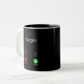 外国為替取引 コーヒーマグ ジョーク ツートーンマグカップ (正面左)