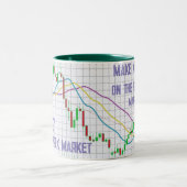 外国為替市場で金を稼ぐ ツートーンマグカップ (中央)