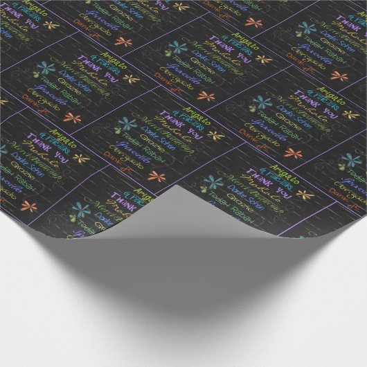 外国語で黒く言ってくれてありがとう ラッピングペーパー (角)