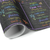 外国語で黒く言ってくれてありがとう ラッピングペーパー (ロールコーナー)