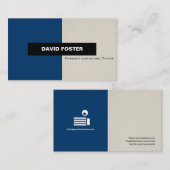 外国語の家庭教師 – シンプルエレガントスタイリッシュ 名刺 (正面/裏面)