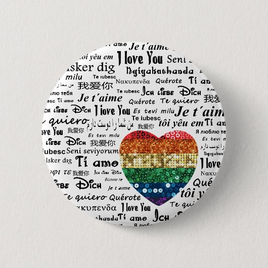 外国語を愛する 缶バッジ (正面)