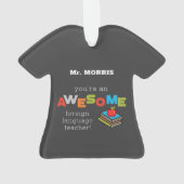 外国語先生感謝の日素晴らし, オーナメント (裏面)