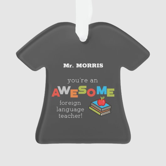 外国語先生感謝の日素晴らし, オーナメント (正面)