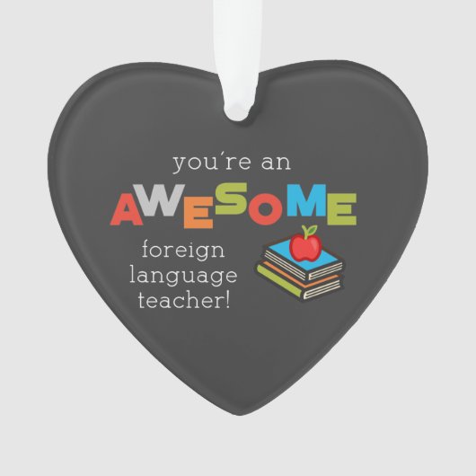 外国語先生感謝の日素晴らし, オーナメント (正面)