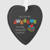 外国語先生感謝の日素晴らし, オーナメント (正面)