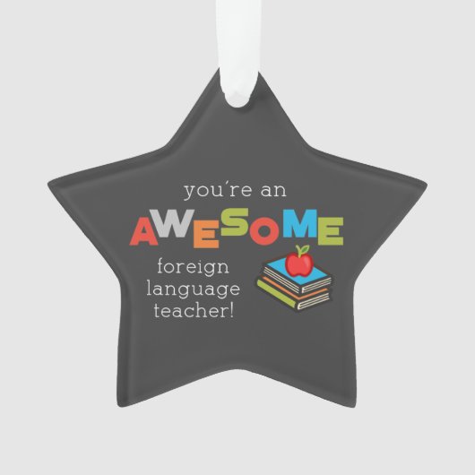 外国語先生感謝の日素晴らし, オーナメント (正面)