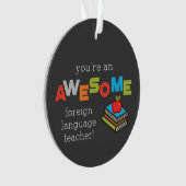 外国語先生感謝の日素晴らし, オーナメント (正面)