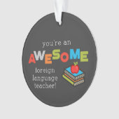 外国語先生感謝の日素晴らし, オーナメント (正面)