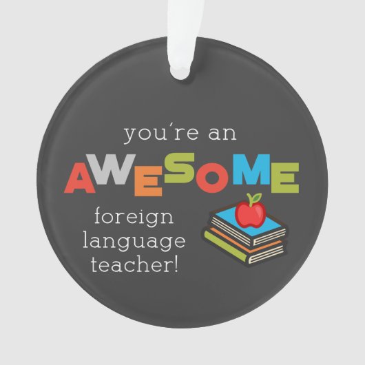 外国語先生感謝の日素晴らし, オーナメント (正面)