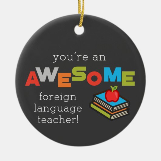 外国語先生感謝の日素晴らし, セラミックオーナメント (正面)