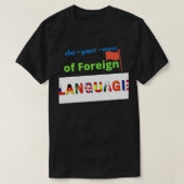 外国語学科 Tシャツ (デザイン正面)