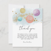 外宇宙の最初の旅ののまわりに太陽サンキューカード サンキューカード (正面)