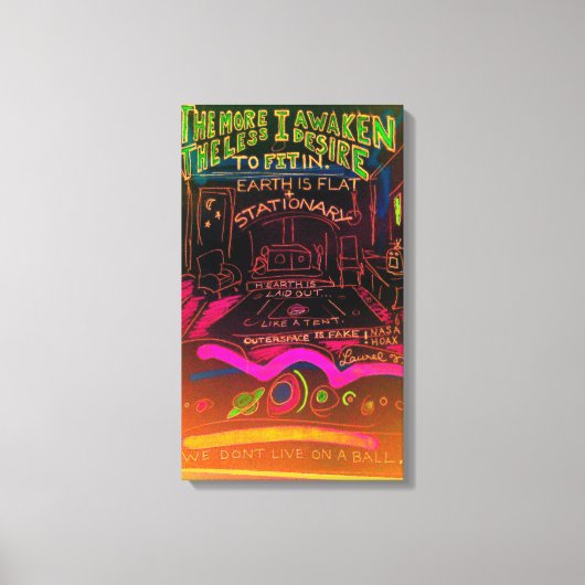 外宇宙は偽物である キャンバスプリント (正面)