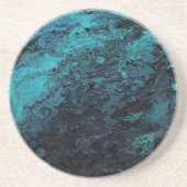 外宇宙ブルーブラックテクスチャ付き惑星 コースター (正面)