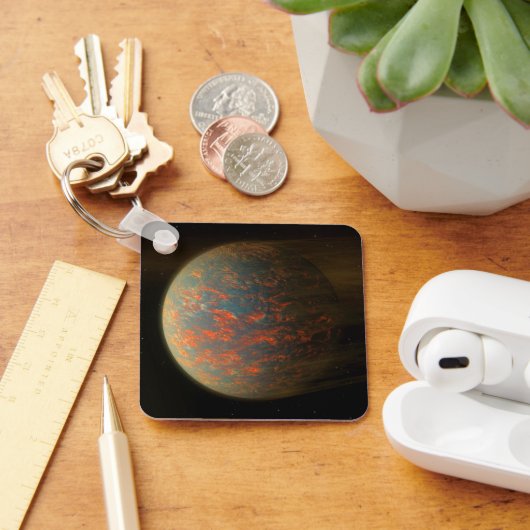 外惑星55カンクリEとその溶融表面 キーホルダー (デスク)