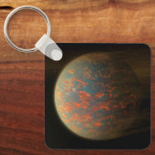 外惑星55カンクリEとその溶融表面 キーホルダー (正面)