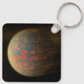 外惑星55カンクリEとその溶融表面 キーホルダー (裏面)