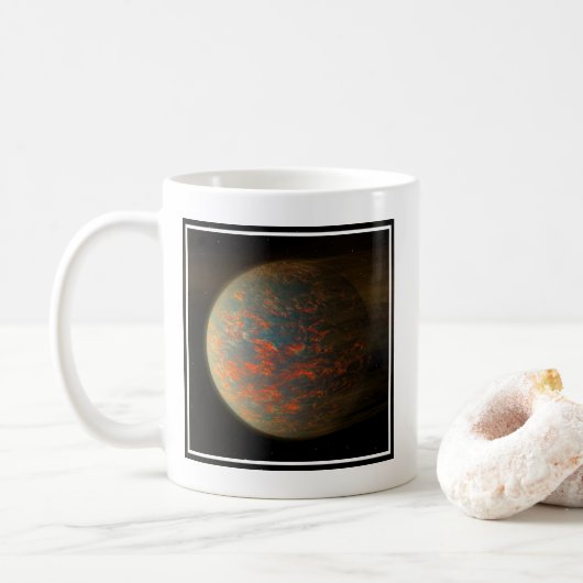 外惑星55カンクリEとその溶融表面 コーヒーマグカップ (ドーナツ)