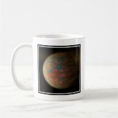 外惑星55カンクリEとその溶融表面 コーヒーマグカップ (左)