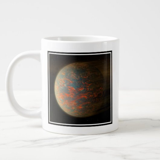 外惑星55カンクリEとその溶融表面 ジャンボコーヒーマグカップ (左)