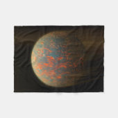 外惑星55カンクリEとその溶融表面 フリースブランケット (正面(横))