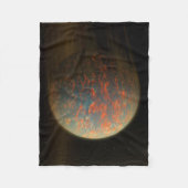 外惑星55カンクリEとその溶融表面 フリースブランケット (正面)