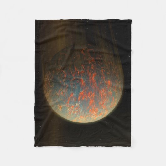 外惑星55カンクリEとその溶融表面 フリースブランケット (正面)